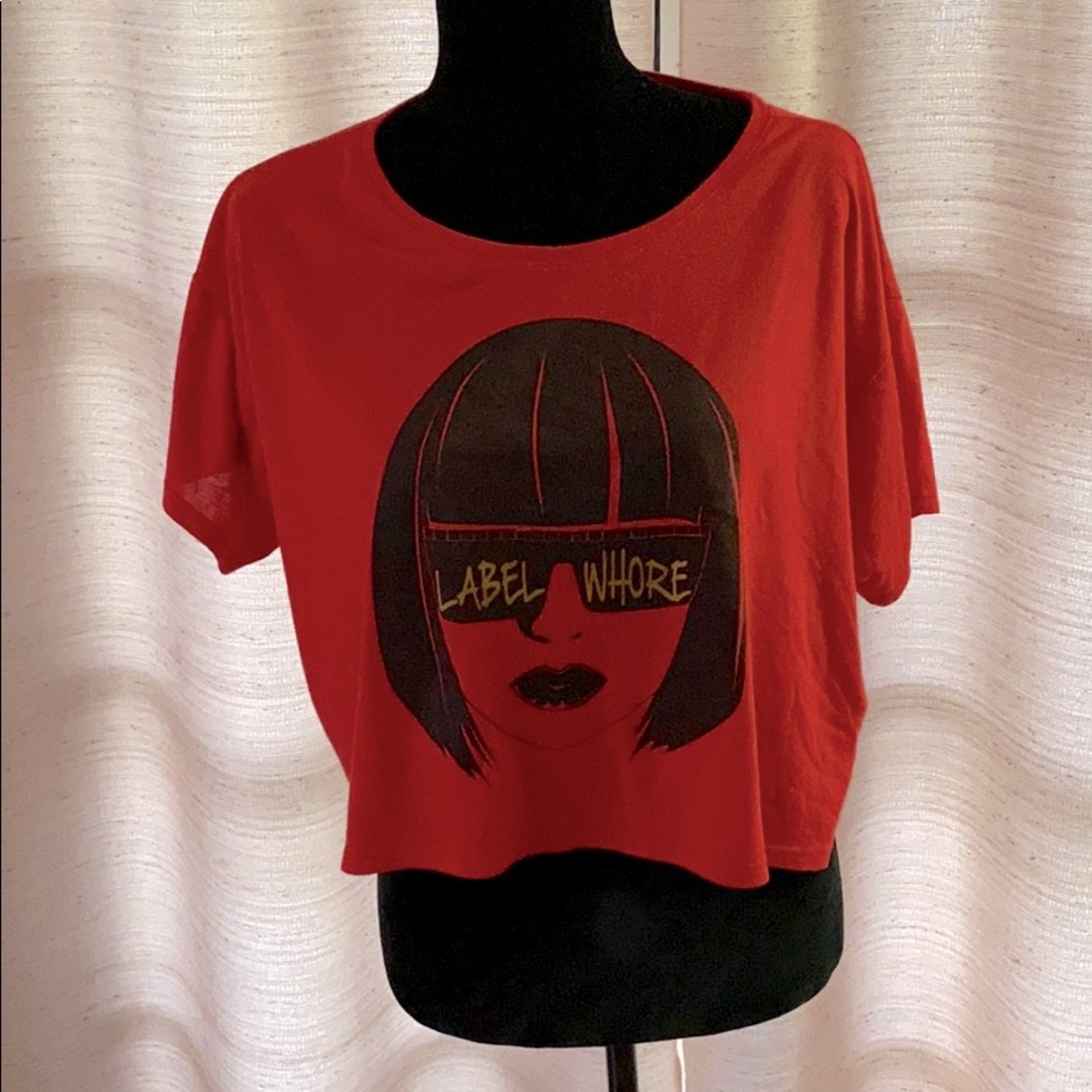 Novelty crop shirt